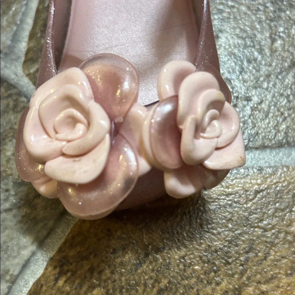 Mini Melissa Pink Rose Dress Shoes